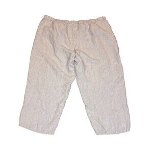 J. Jill Love Linen Gray Linen Pants Baggy Lagenlook Wide Leg XL